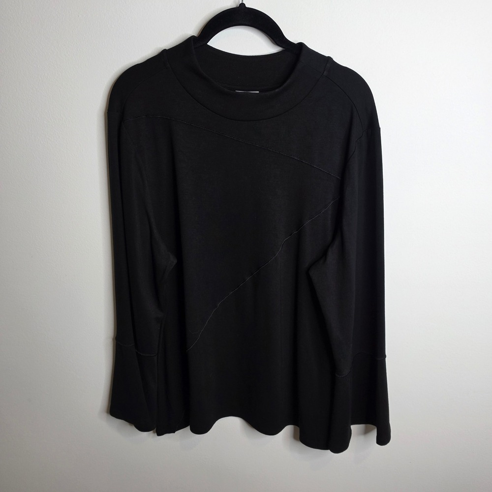 Weekends by Chico's Mock Neck Bell Sleeve Top Women 3 (XL)